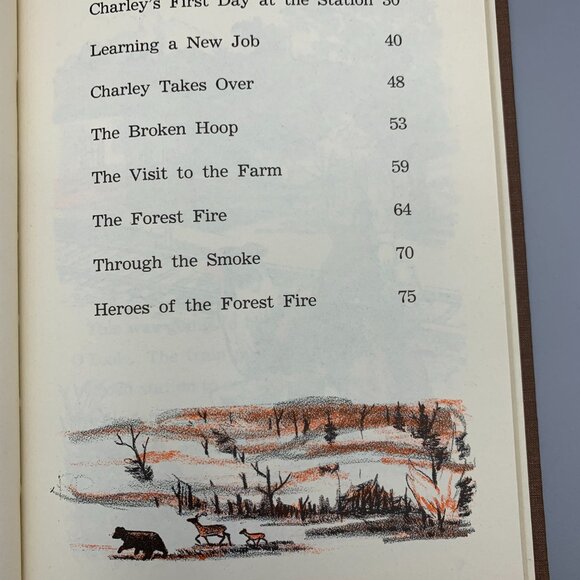 Vintage 1958 Tommy O'Toole and the Forest Fire Childrens Book in Excellent Shape - Picture 9 of 16